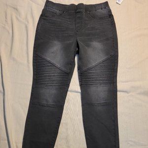 DG 2 Womens Black Washed Jeans 14 LT - NWT